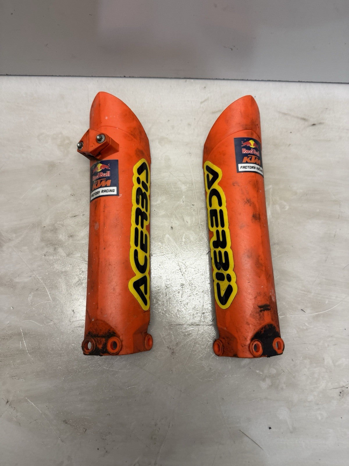 2006-2010 KTM 85SX OEM Fork Guards Protectors Set Orange