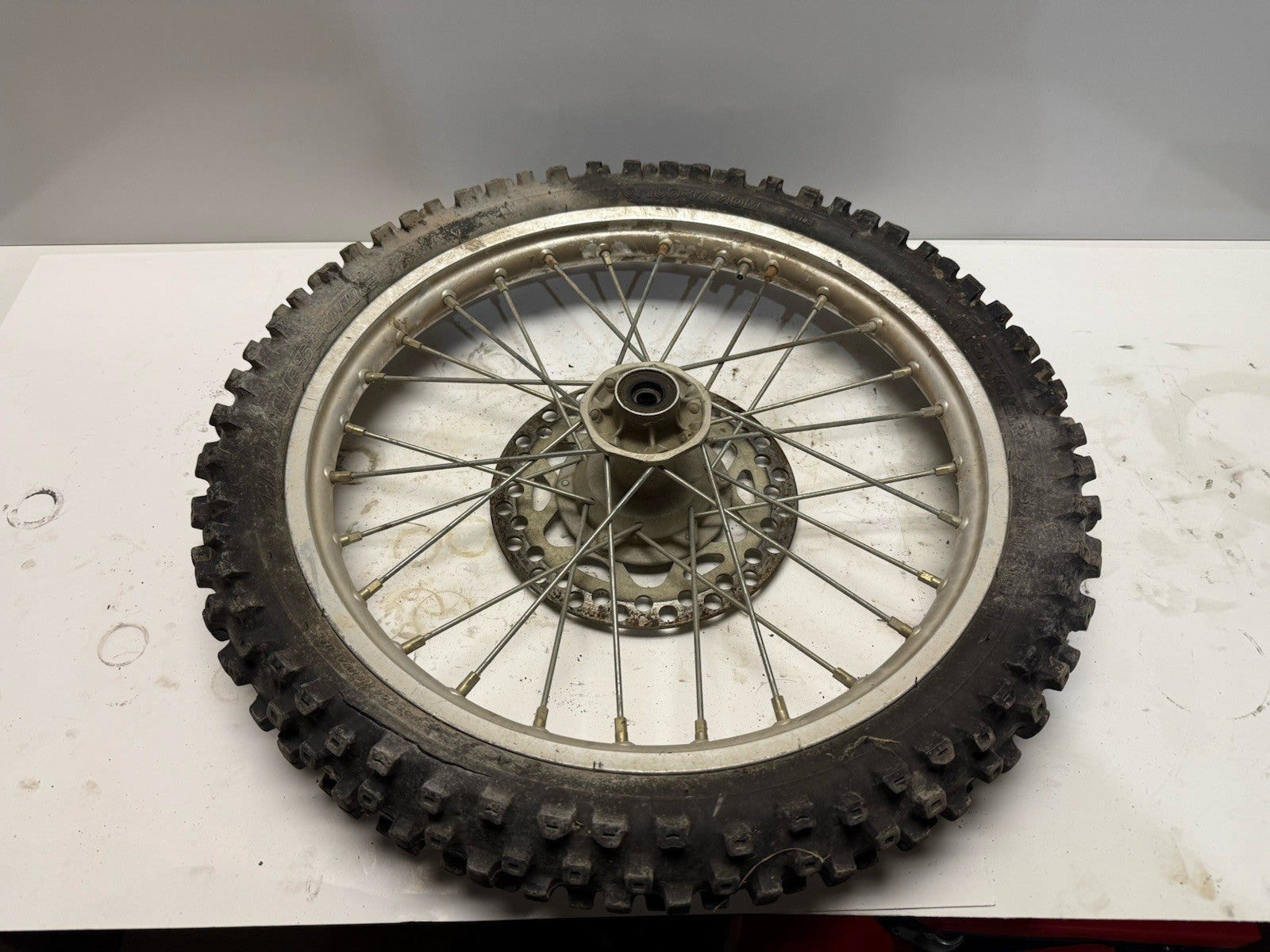 2003-2009 KAWASAKI KX85 OEM 17" X 1.40 SILVER FRONT WHEEL RIM 41034-1310