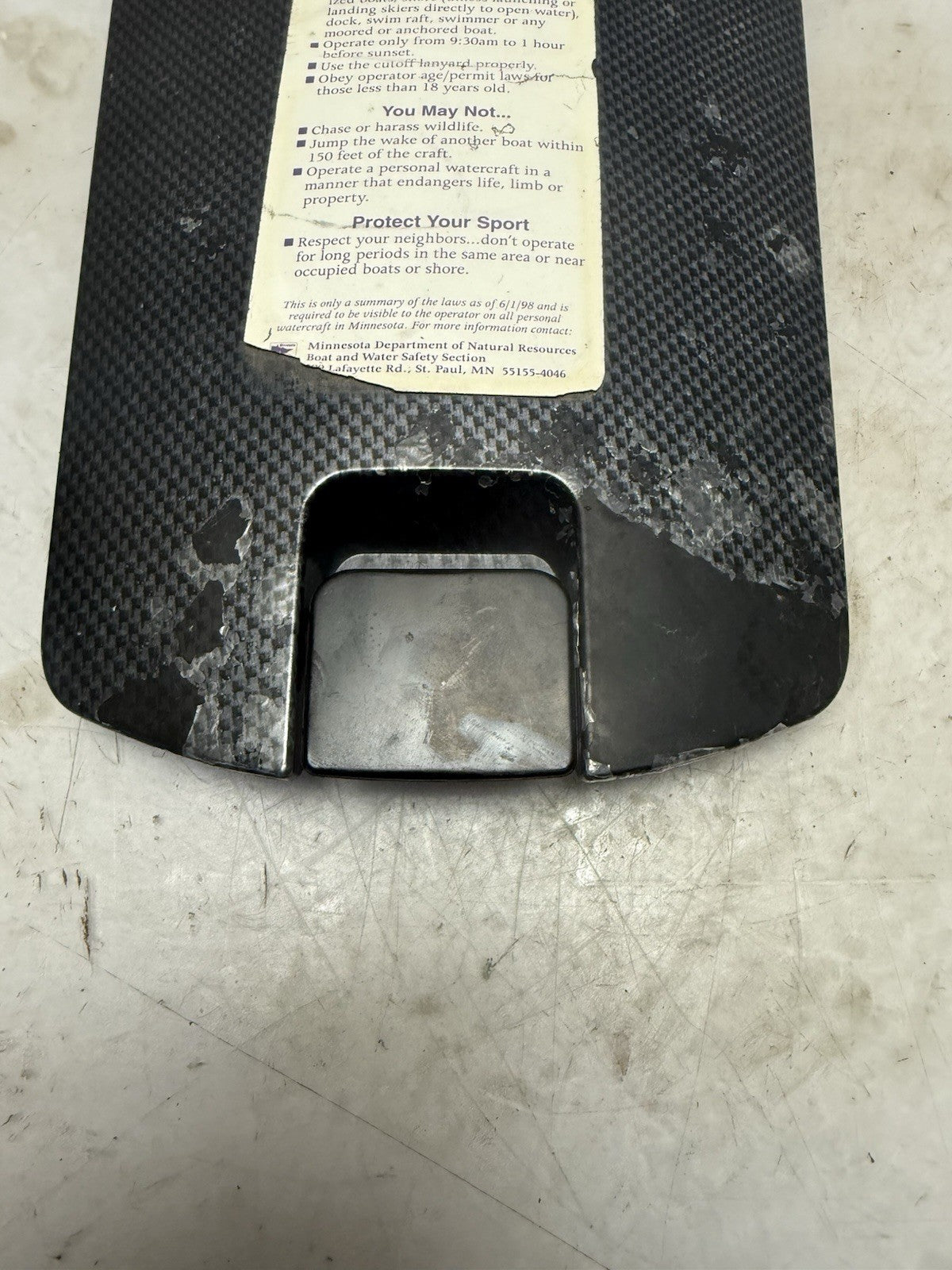 2000-2002 Sea-Doo GTX OEM Black Glove Box Lid Cover Door 269500753