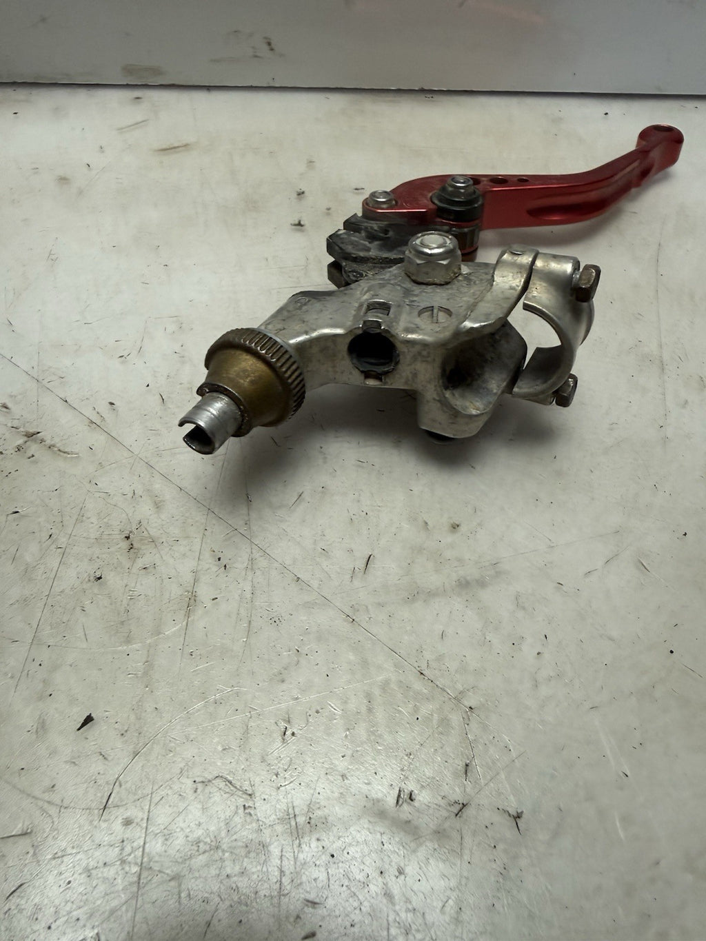 2004-2009 Yamaha YFZ450 OEM Clutch Lever Holder w/ Aftermarket Lever
