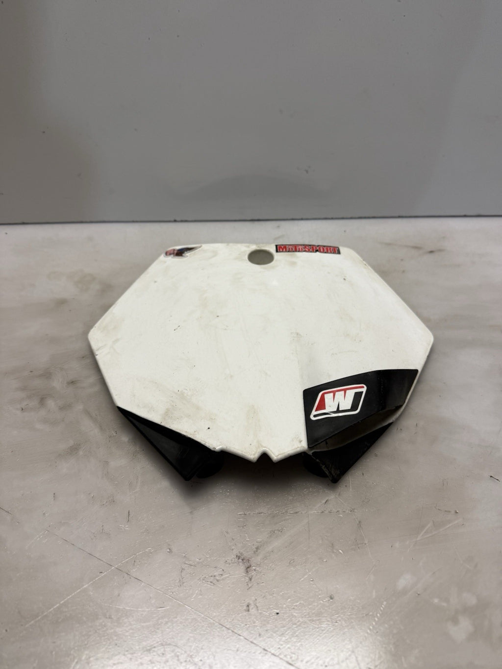 2003-2008 KTM 85 SX WHITE FRONT PLATE NUMBER COVER FAIRING COWL 4700800700004