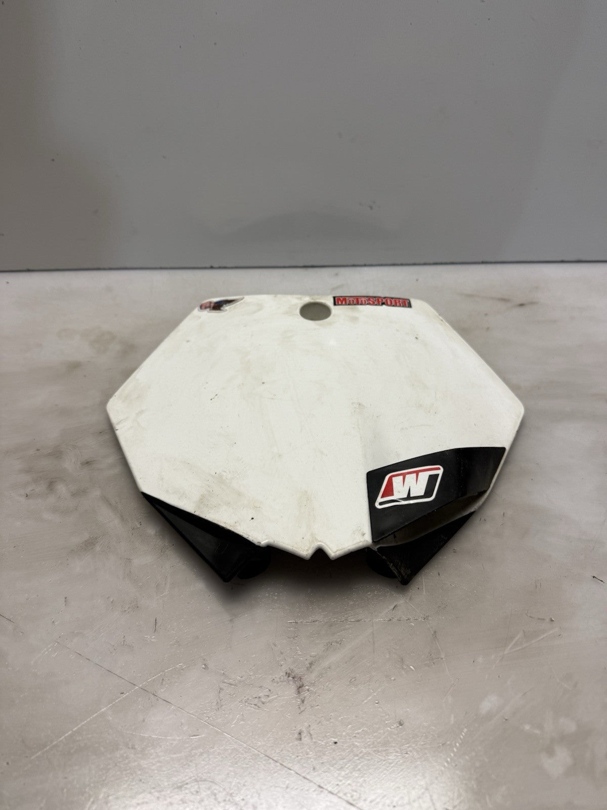 2003-2008 KTM 85 SX WHITE FRONT PLATE NUMBER COVER FAIRING COWL 4700800700004