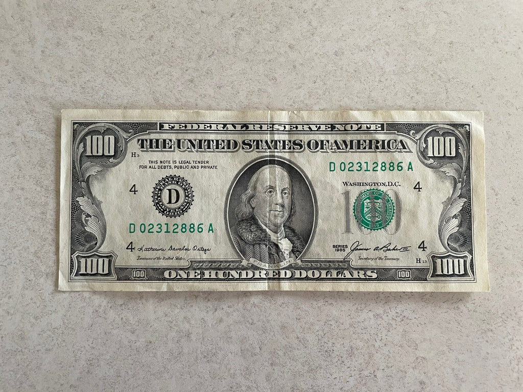 NU 1985 Series $100 One Hundred Dollar Bill