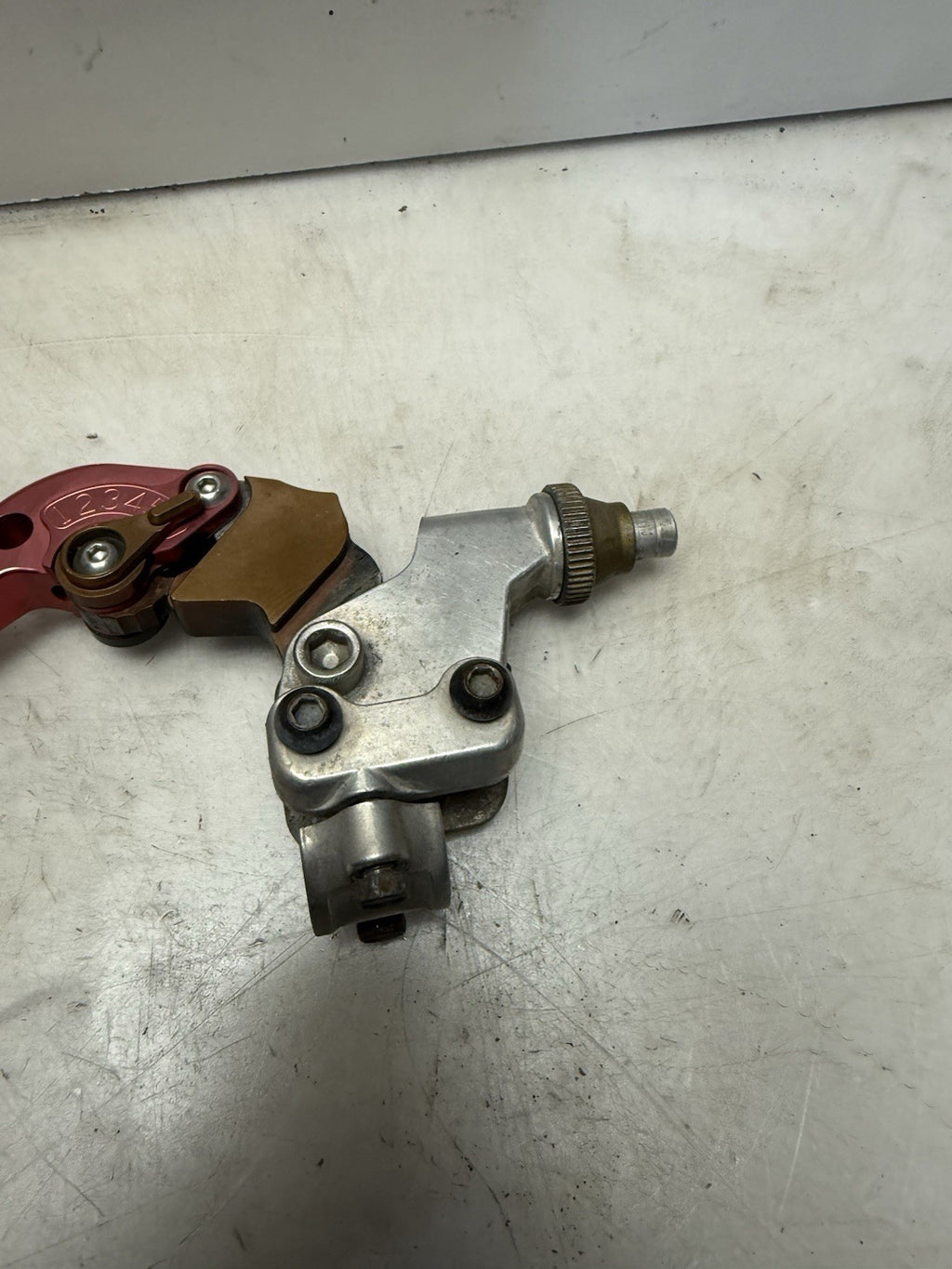 2004-2009 Yamaha YFZ450 OEM Clutch Lever Holder w/ Aftermarket Lever