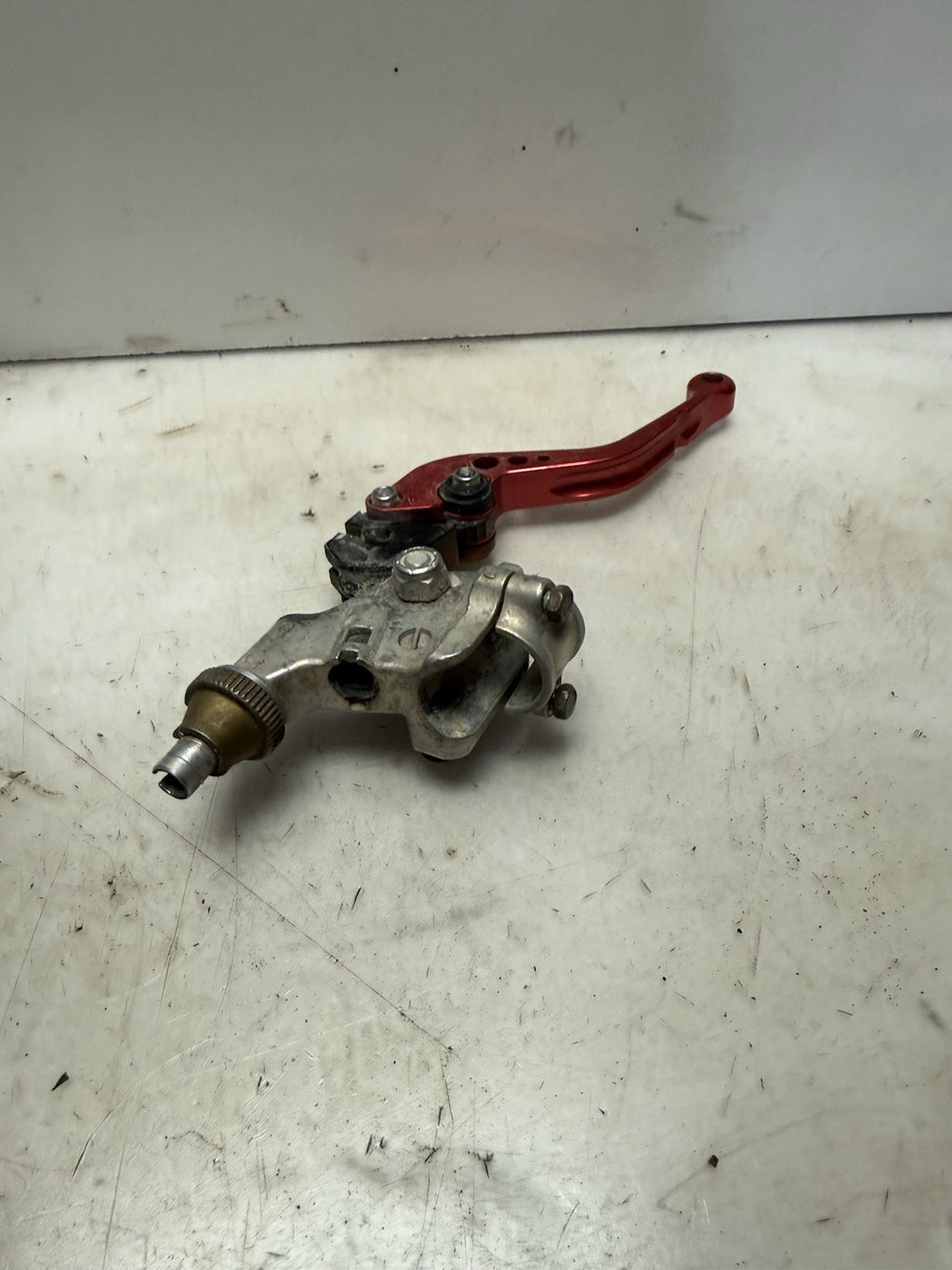 2004-2009 Yamaha YFZ450 OEM Clutch Lever Holder w/ Aftermarket Lever