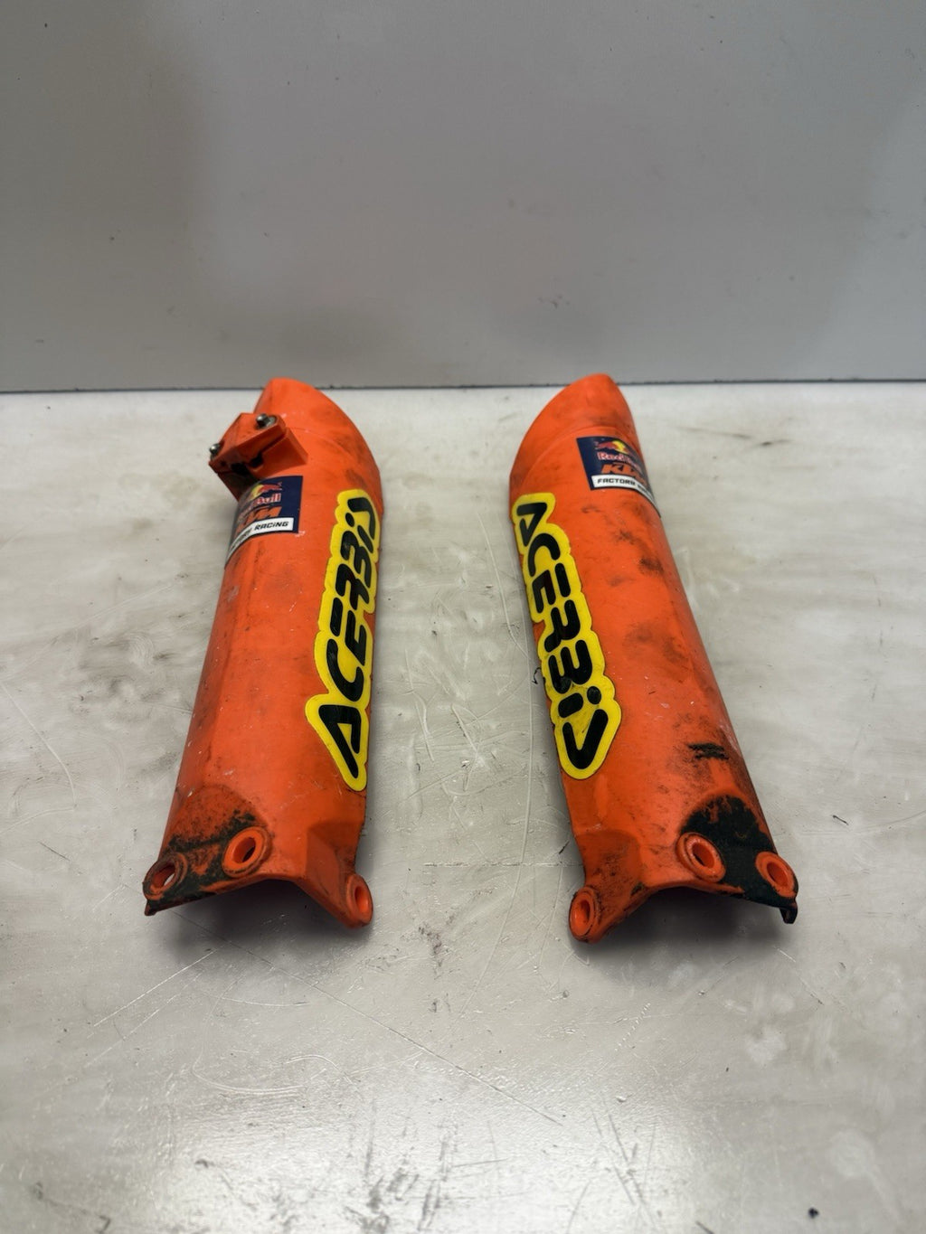 2006-2010 KTM 85SX OEM Fork Guards Protectors Set Orange