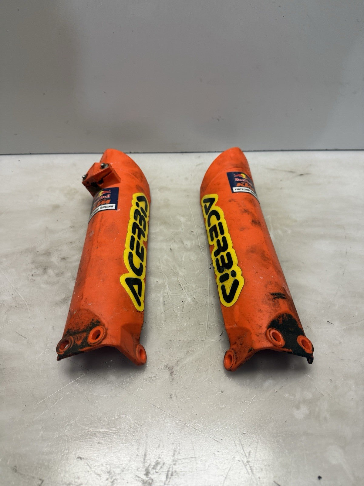 2006-2010 KTM 85SX OEM Fork Guards Protectors Set Orange
