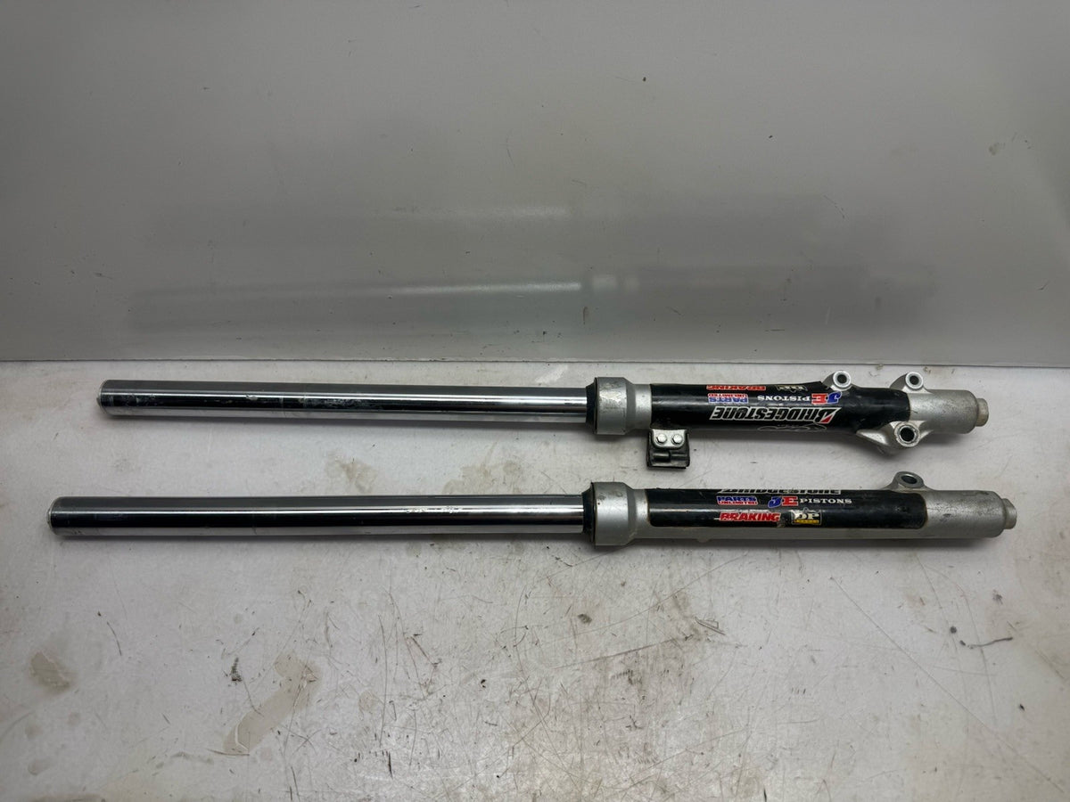 2002-2005 KAWASAKI KX65 OEM RIGHT & LEFT FRONT SUSPENSION FORKS SHOCK SET