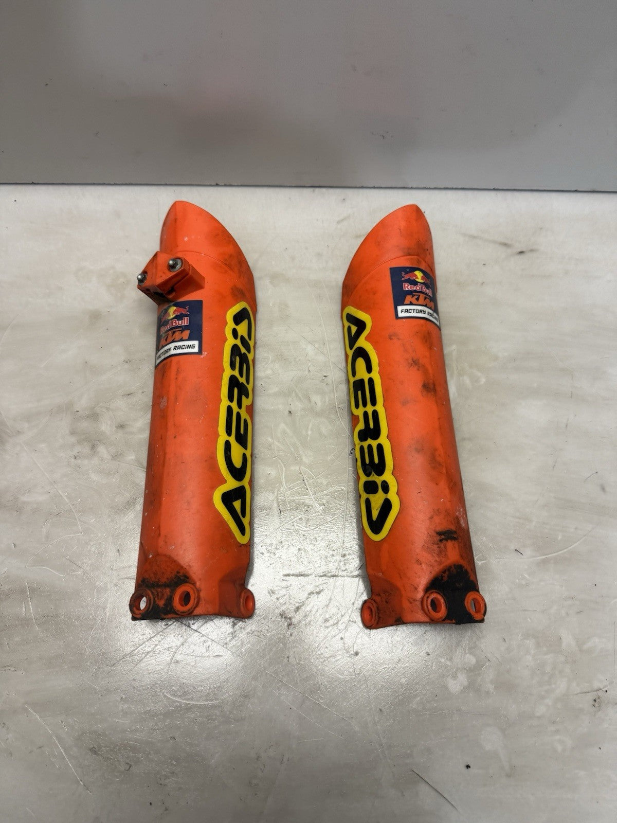 2006-2010 KTM 85SX OEM Fork Guards Protectors Set Orange