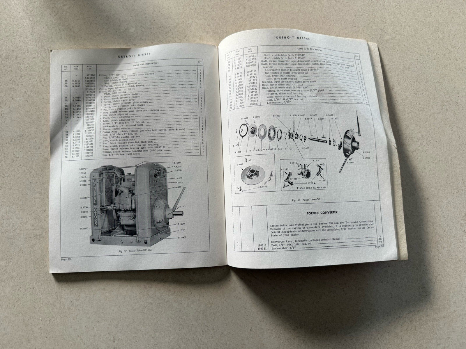 1966 Detroit Diesel GM 2-71 Engine Factory Original Parts Catalog Manual Book