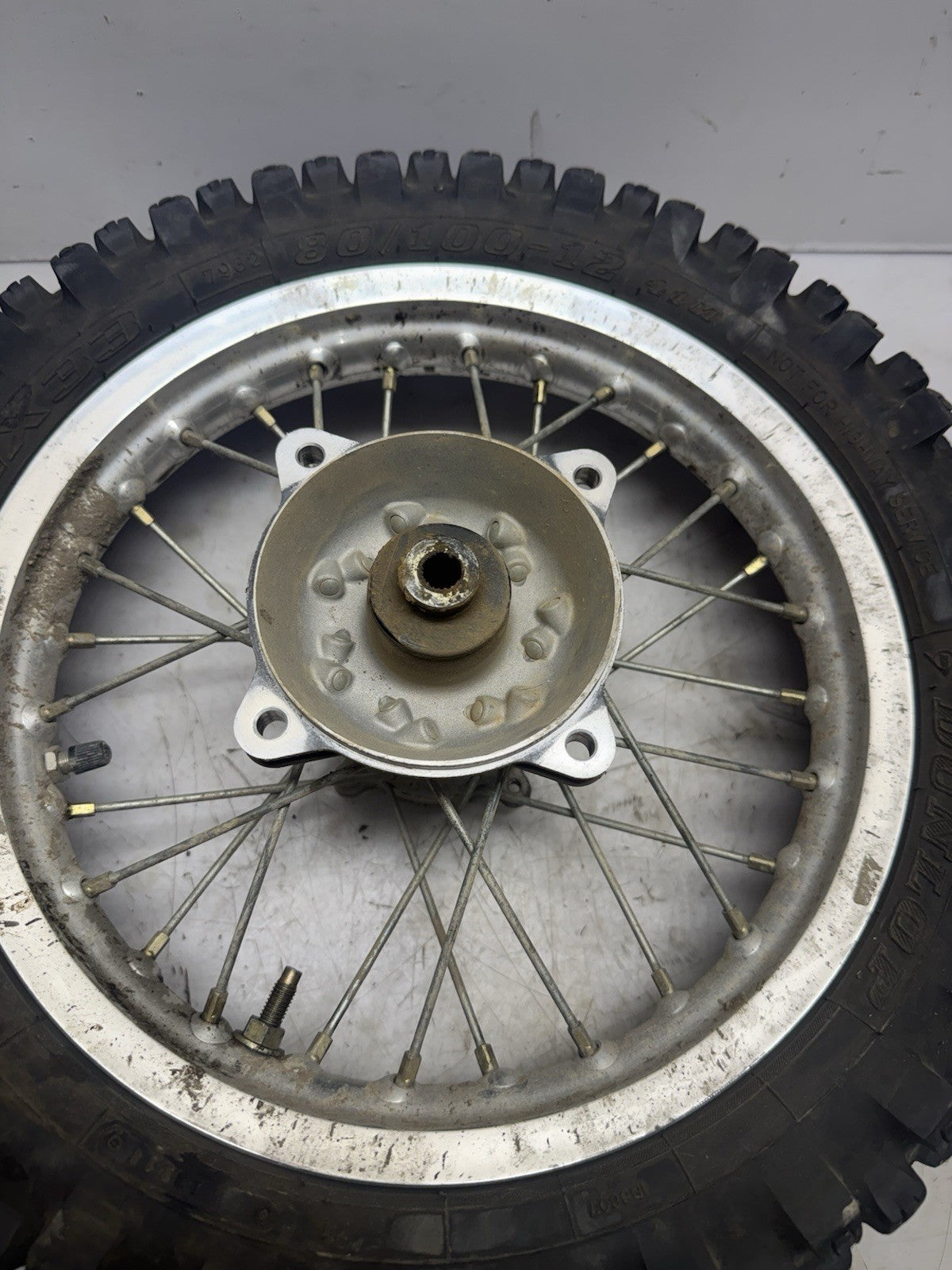 2000-2009 KAWASAKI KX65 OEM REAR BACK WHEEL RIM HUB 80/100-12