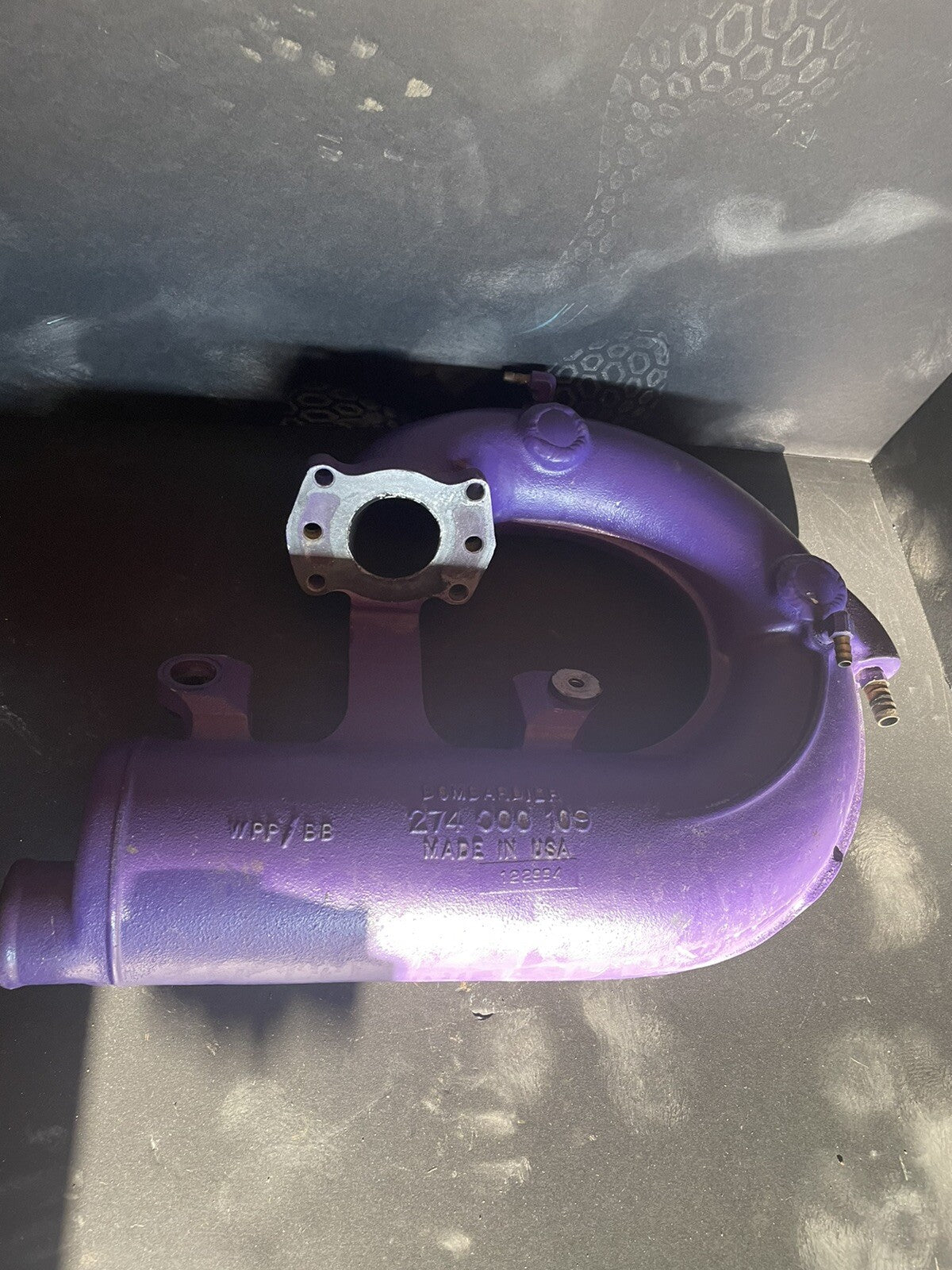 1995 SP 587 Sea-Doo PWC Jetski OEM FRESHWATER Purple Exhaust Tuned Pipe Ass'y