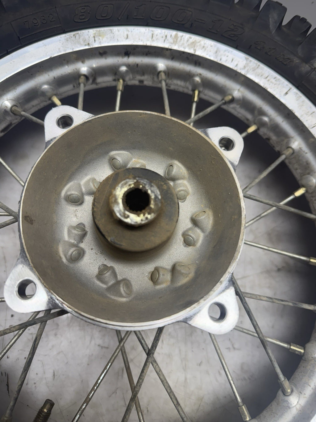2000-2009 KAWASAKI KX65 OEM REAR BACK WHEEL RIM HUB 80/100-12