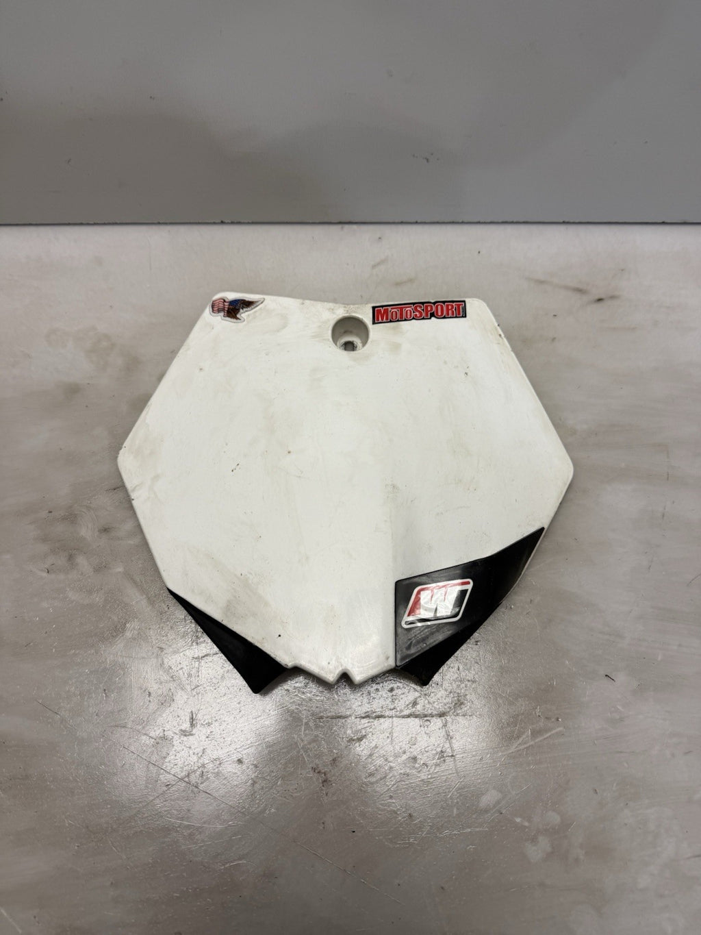 2003-2008 KTM 85 SX WHITE FRONT PLATE NUMBER COVER FAIRING COWL 4700800700004